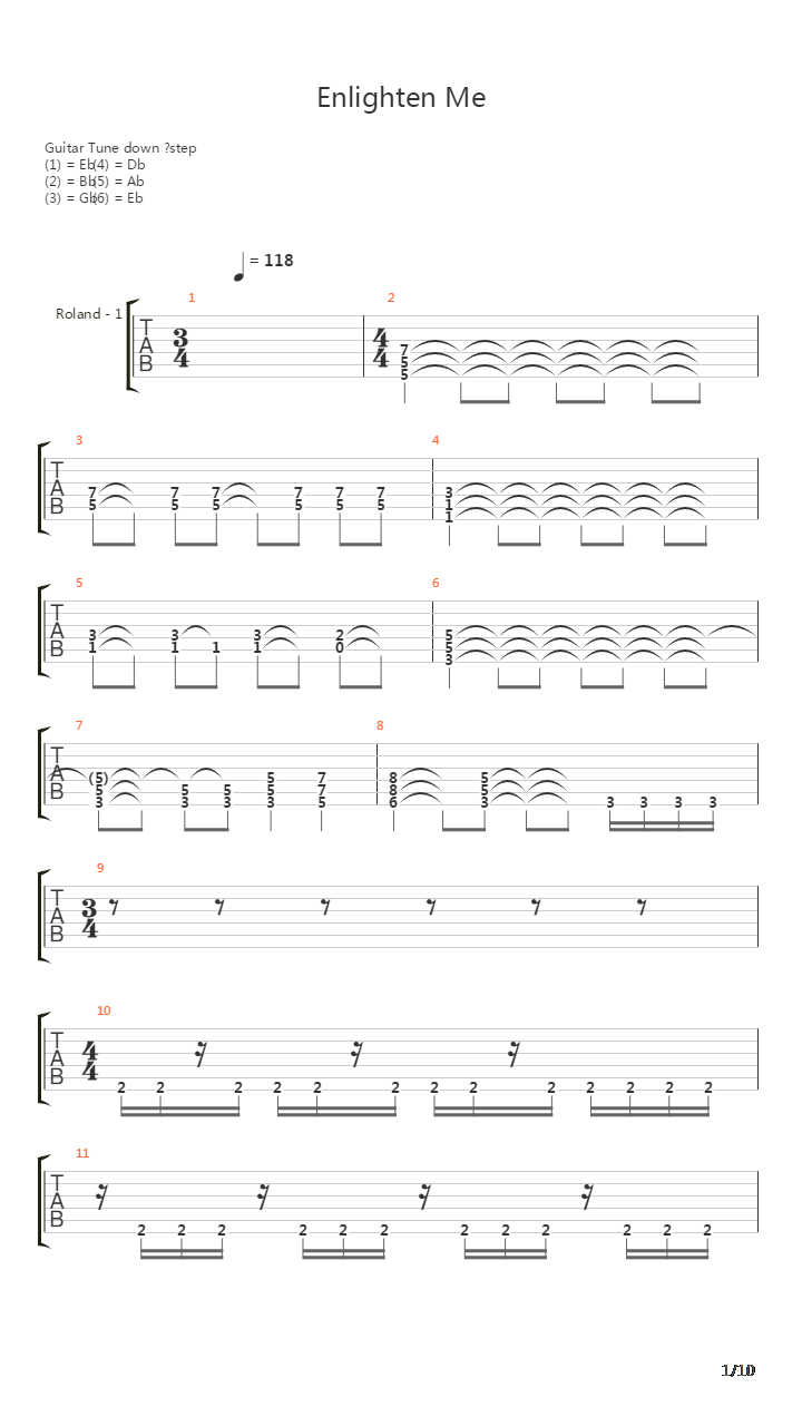 Enlighten Me吉他谱