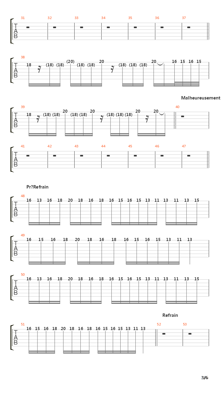 Lapologie吉他谱