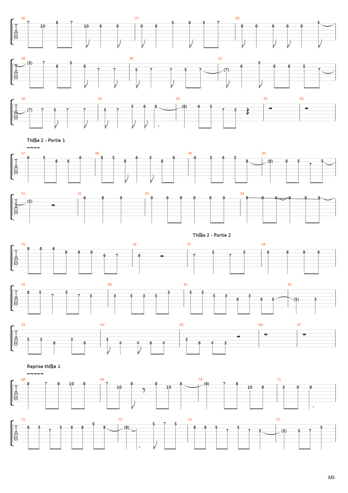 Le Bolero吉他谱