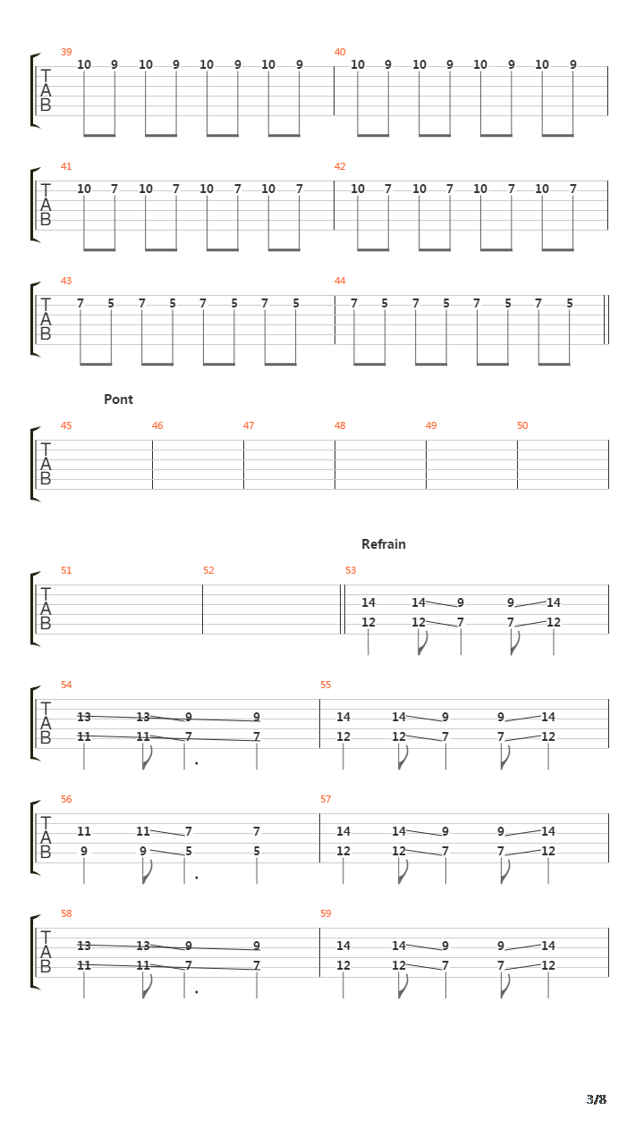 Tes Bonne吉他谱