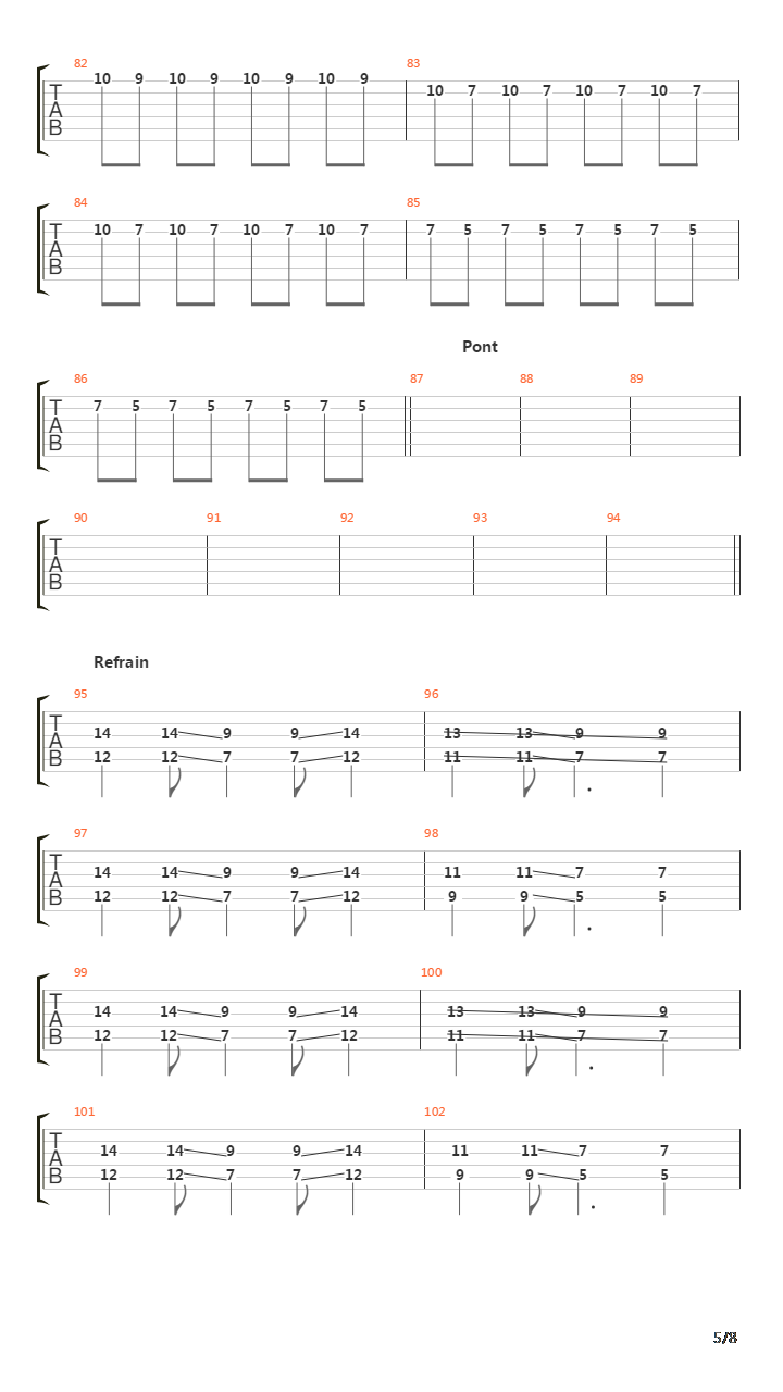 Tes Bonne吉他谱