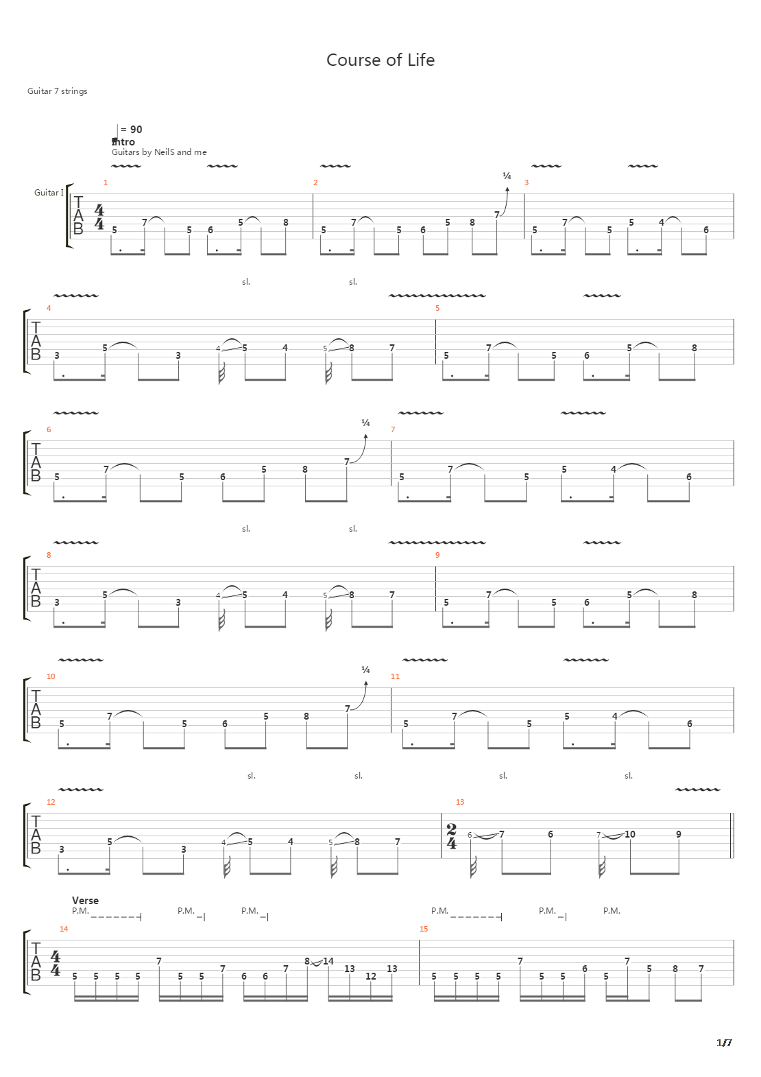 Course Of Life吉他谱