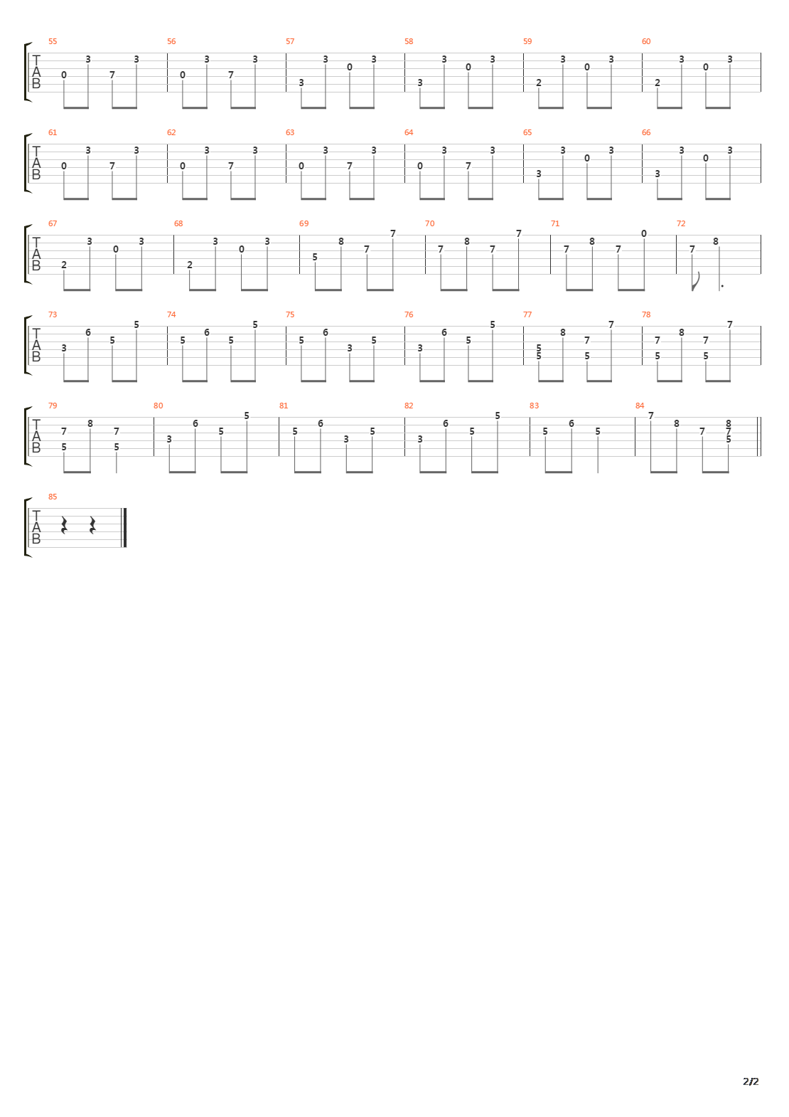 Into Dust吉他谱