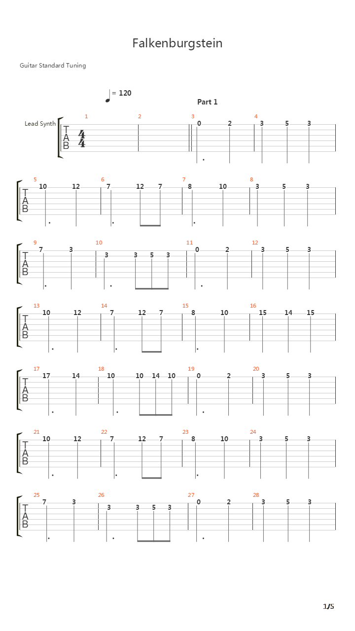 Falkenburgstein吉他谱