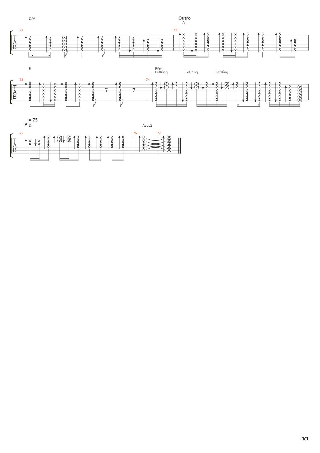 Bitch Acoustic吉他谱