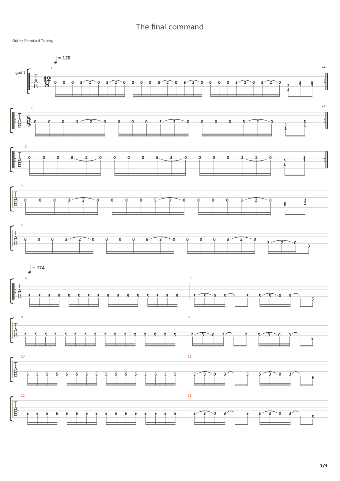 The Final Command吉他谱