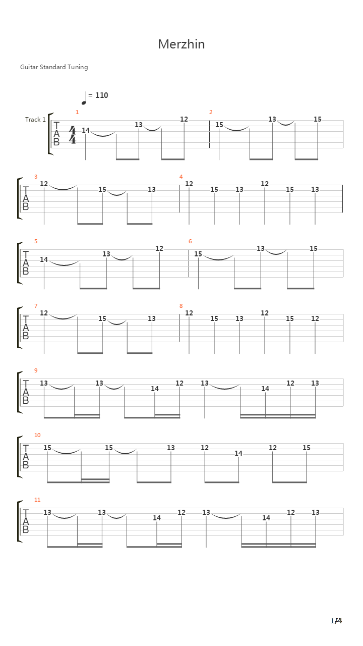 Merzhin吉他谱