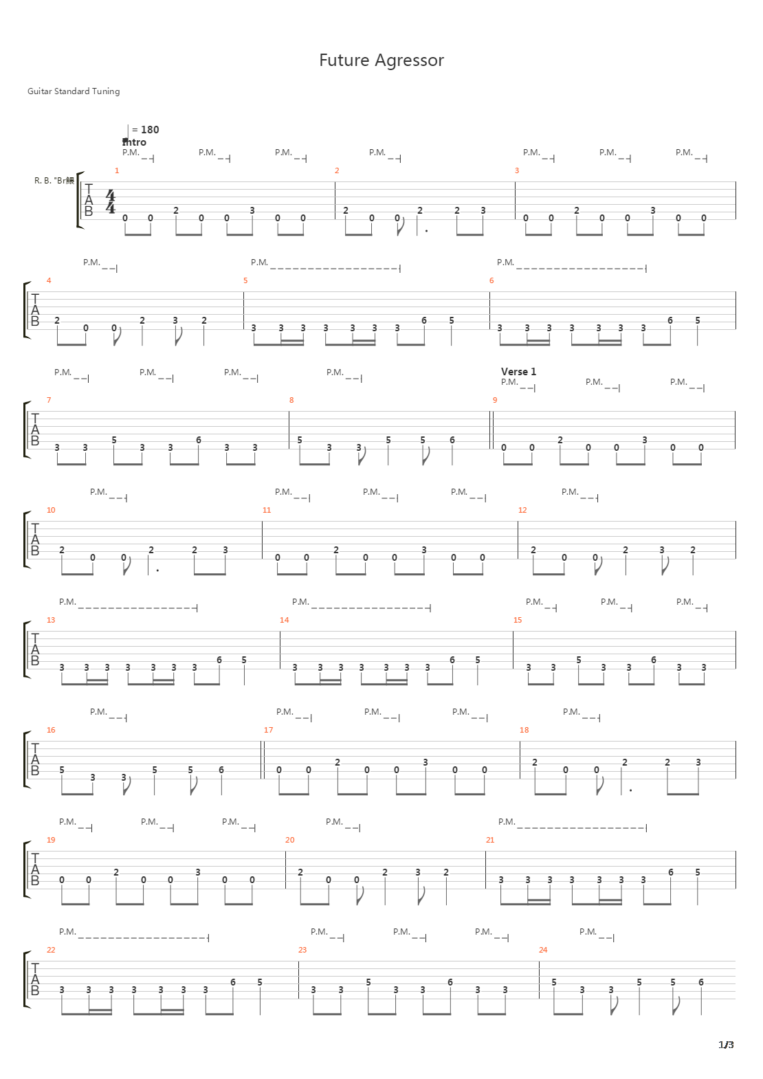 Future Aggressor吉他谱