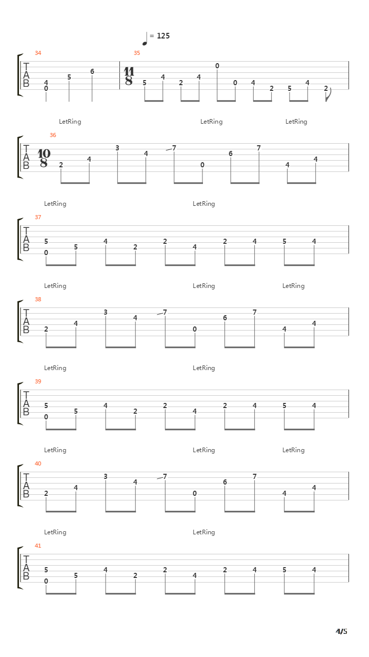 Luz Y Cielo - 6 String吉他谱