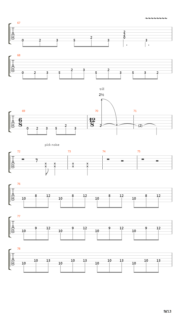 Into The Arena吉他谱