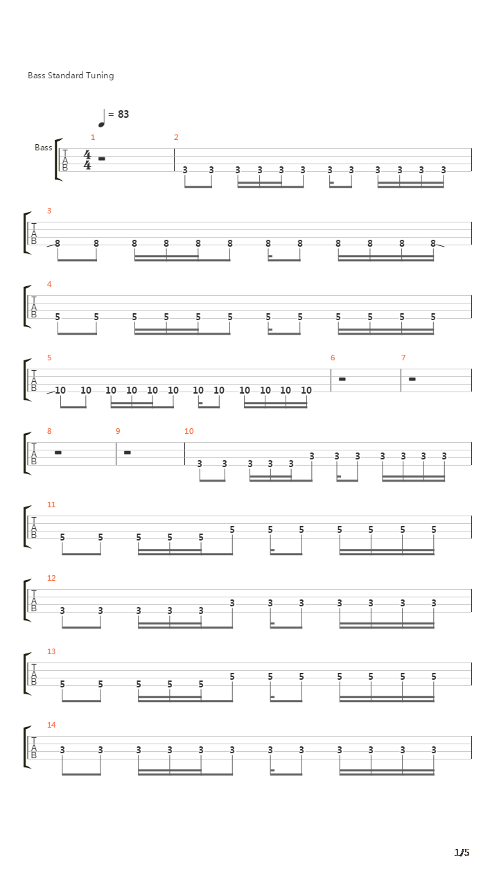 Matador吉他谱