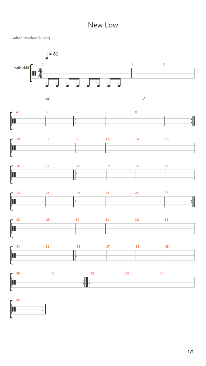 New Low吉他谱