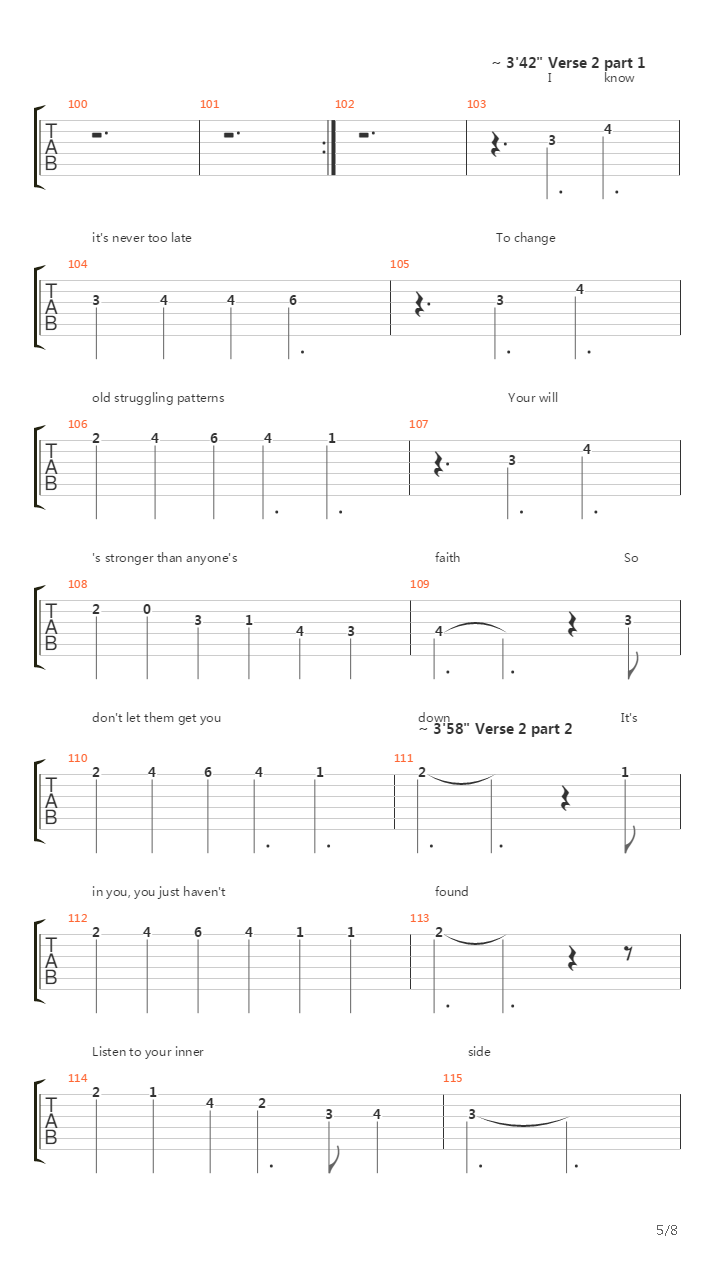 The Metamorphosis Melody吉他谱