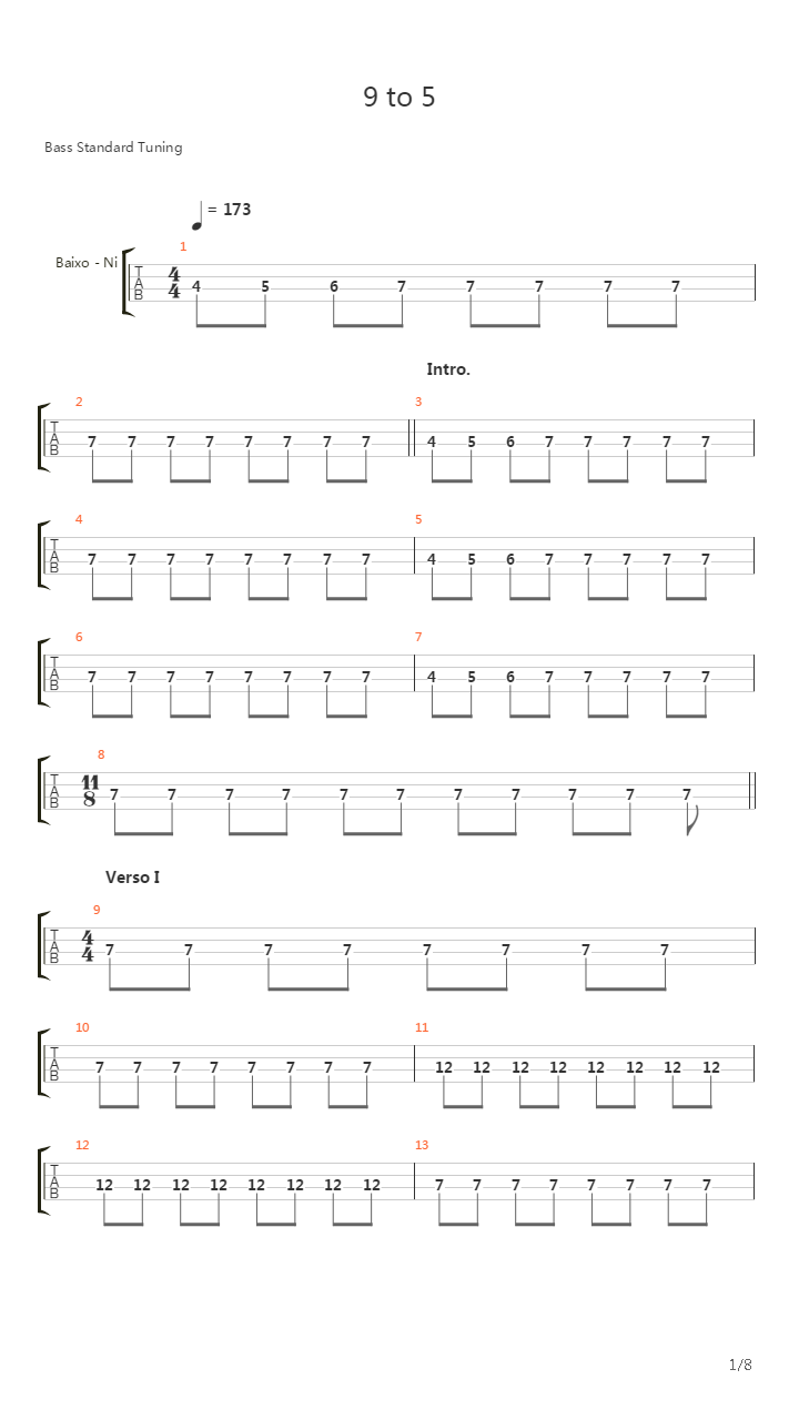 9 To 5吉他谱