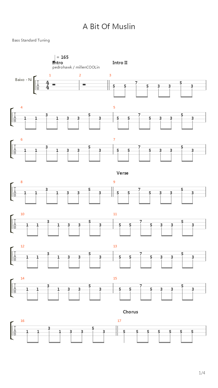 A Bit Of Muslin吉他谱