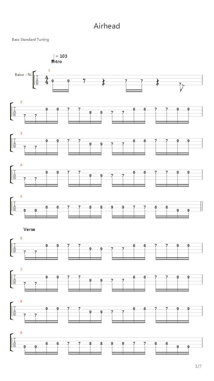 Airhead吉他谱