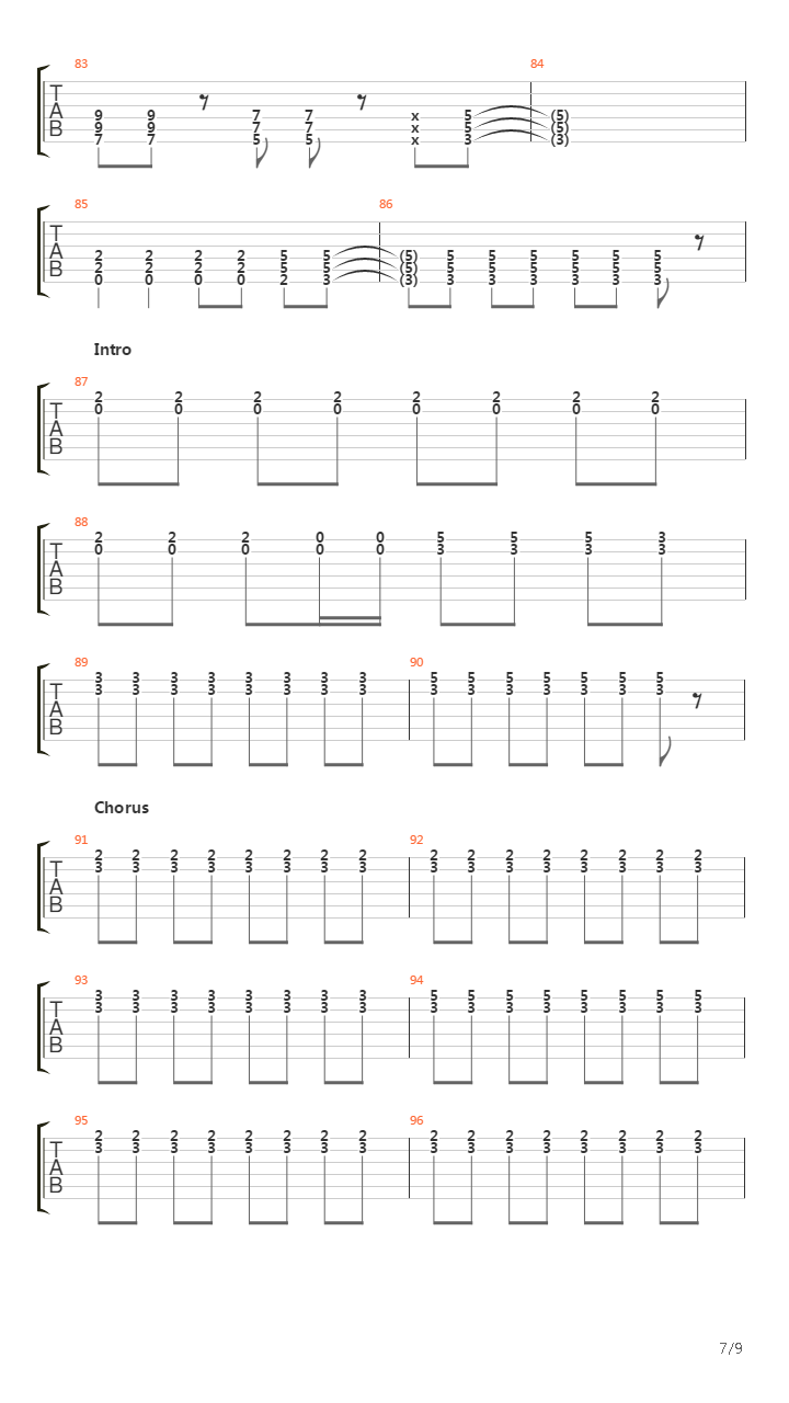 Battery Check吉他谱