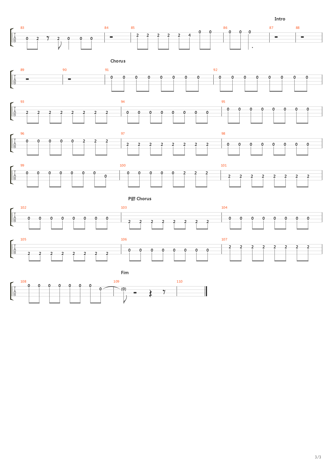 Battery Check吉他谱