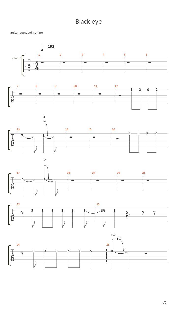 Black Eye吉他谱