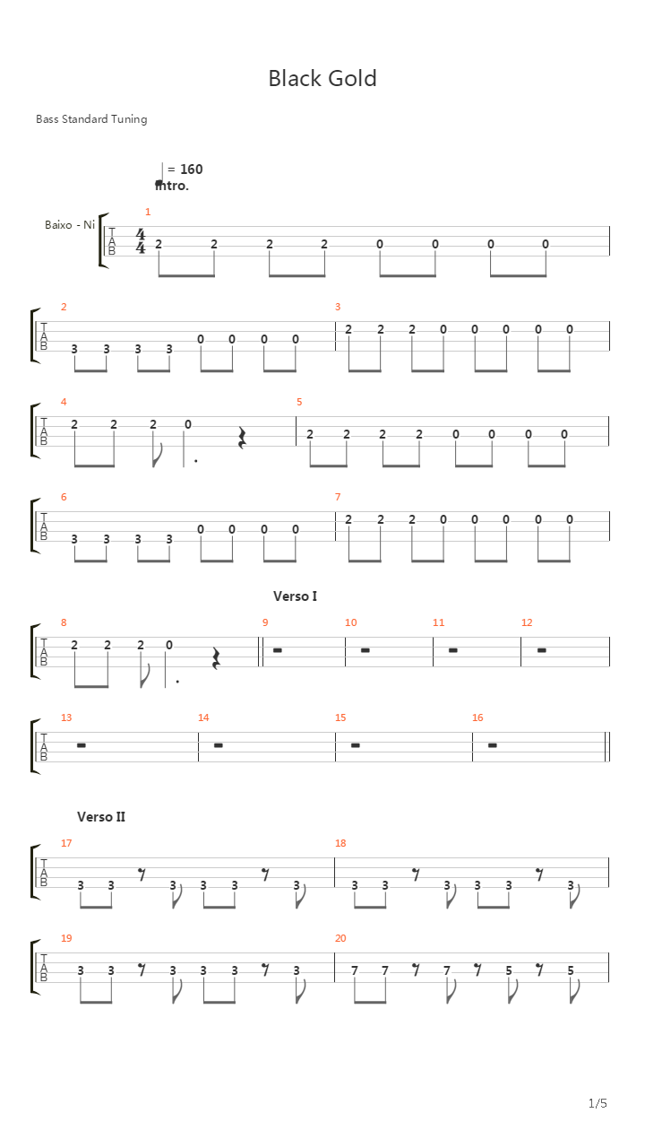 Black Gold吉他谱
