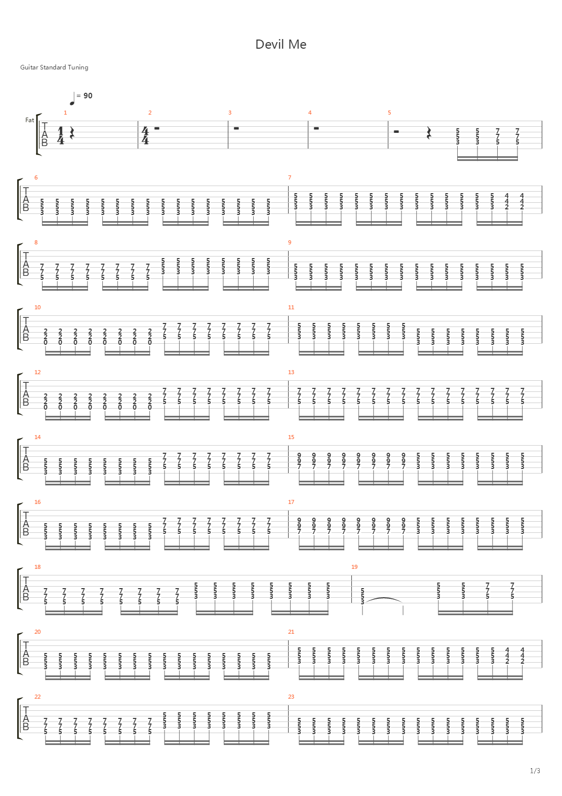 Devil Me吉他谱
