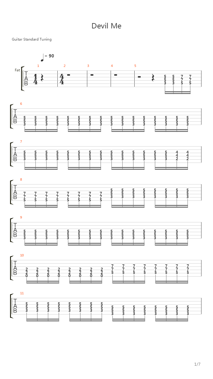 Devil Me吉他谱
