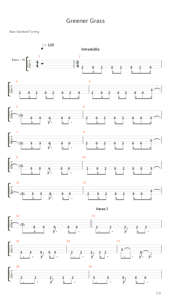 Greener Grass吉他谱