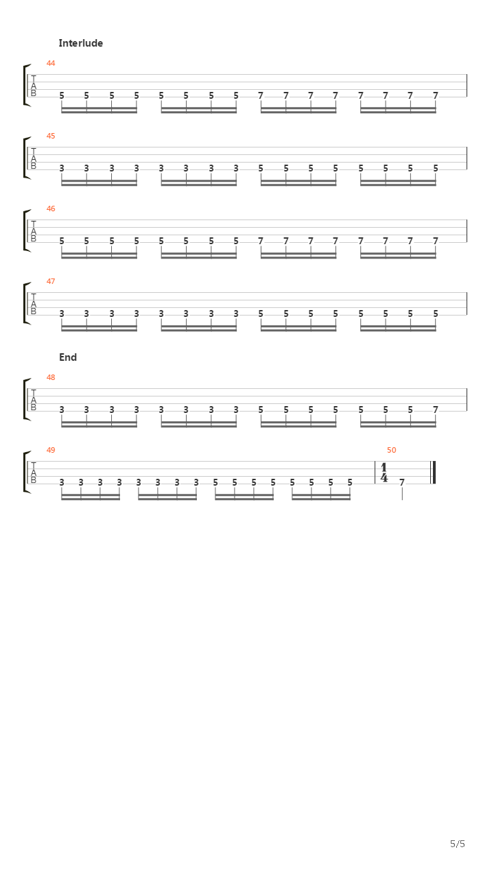 Pain吉他谱