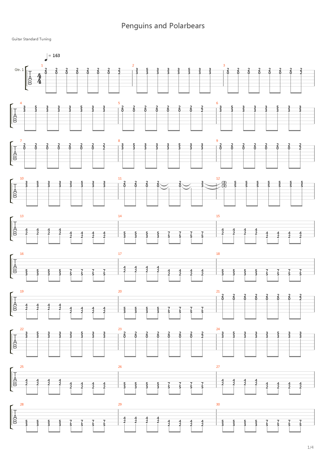 Penguins And Polarbears吉他谱