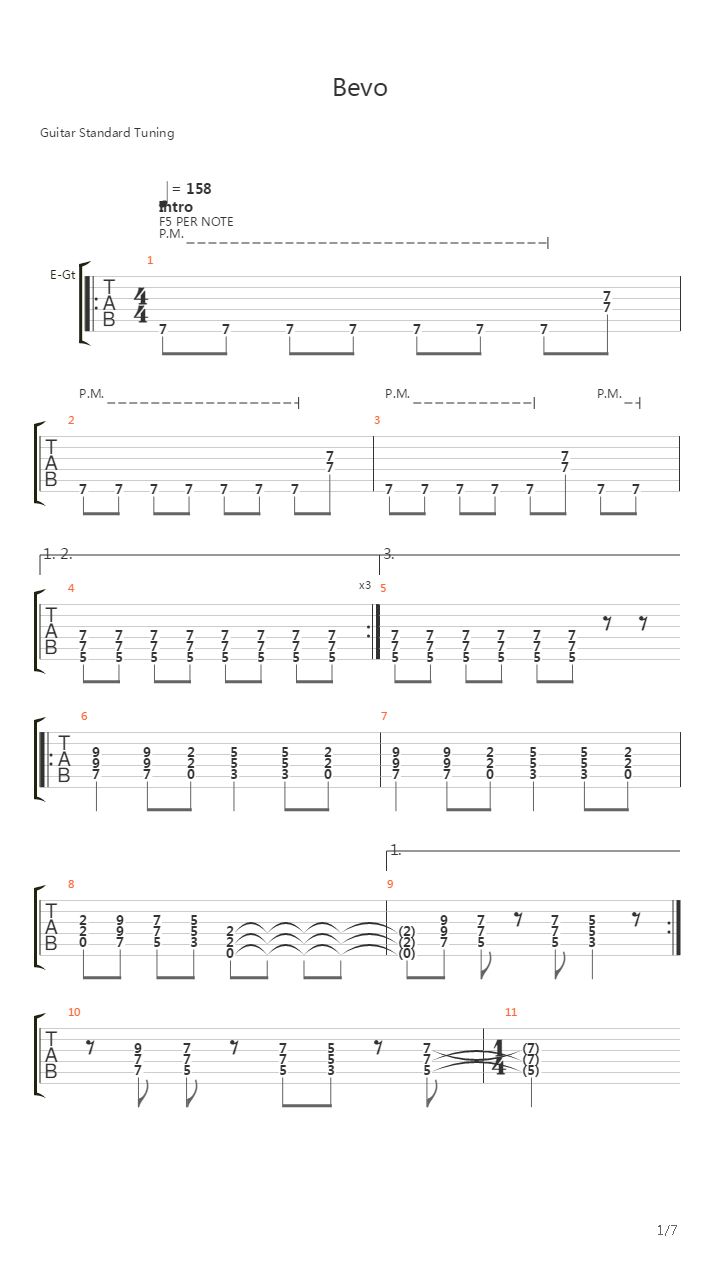 Bevo吉他谱