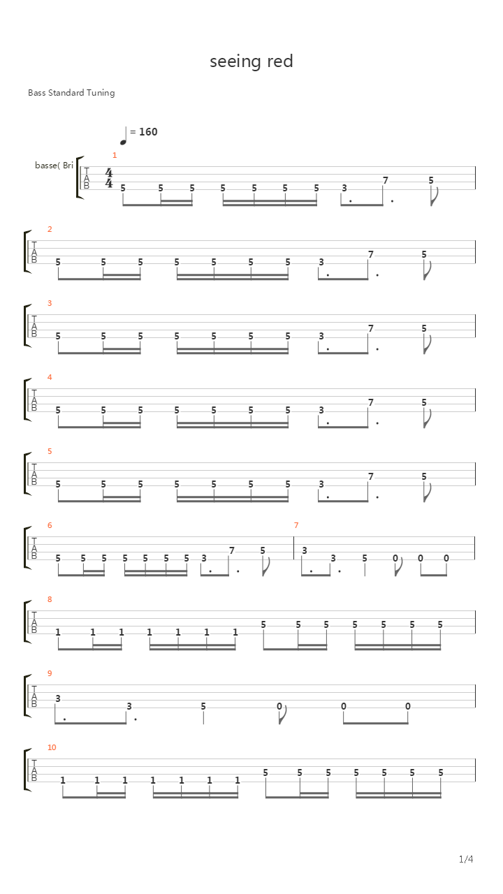 Seeing Red吉他谱