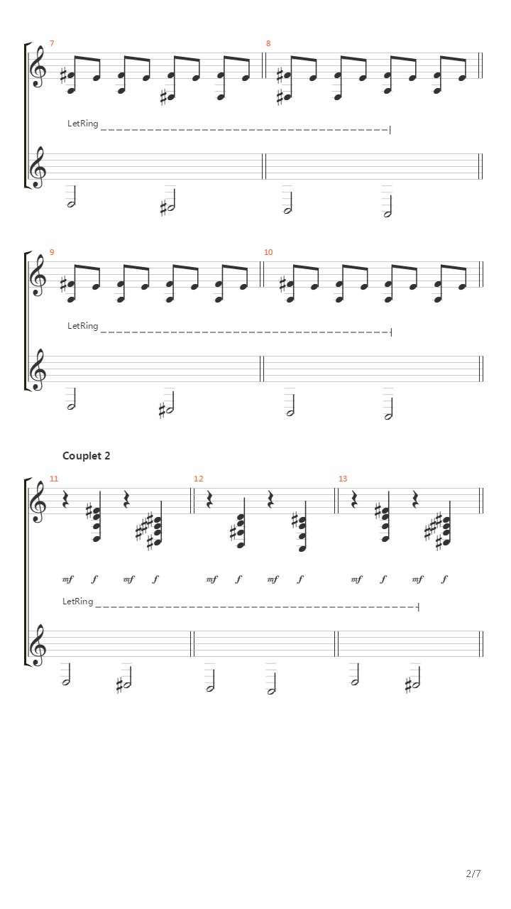 Brest吉他谱