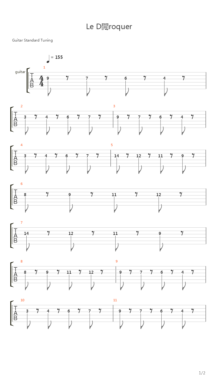 Le Dfroquer吉他谱