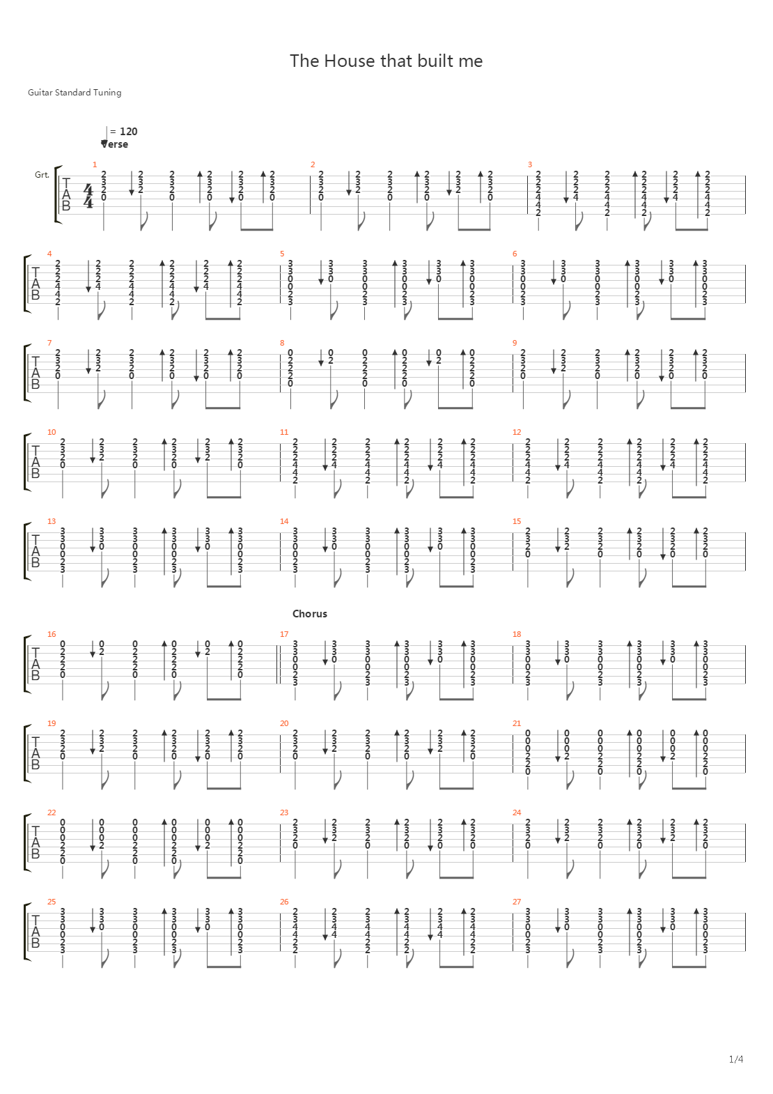 The House That Built Me吉他谱