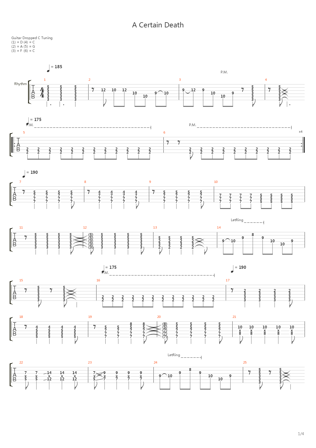 A Certain Death吉他谱