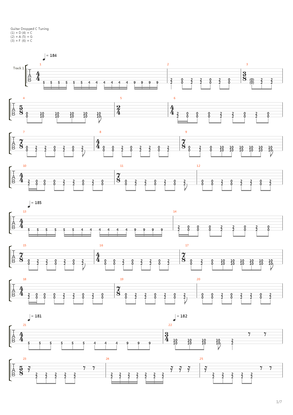 Parallels吉他谱