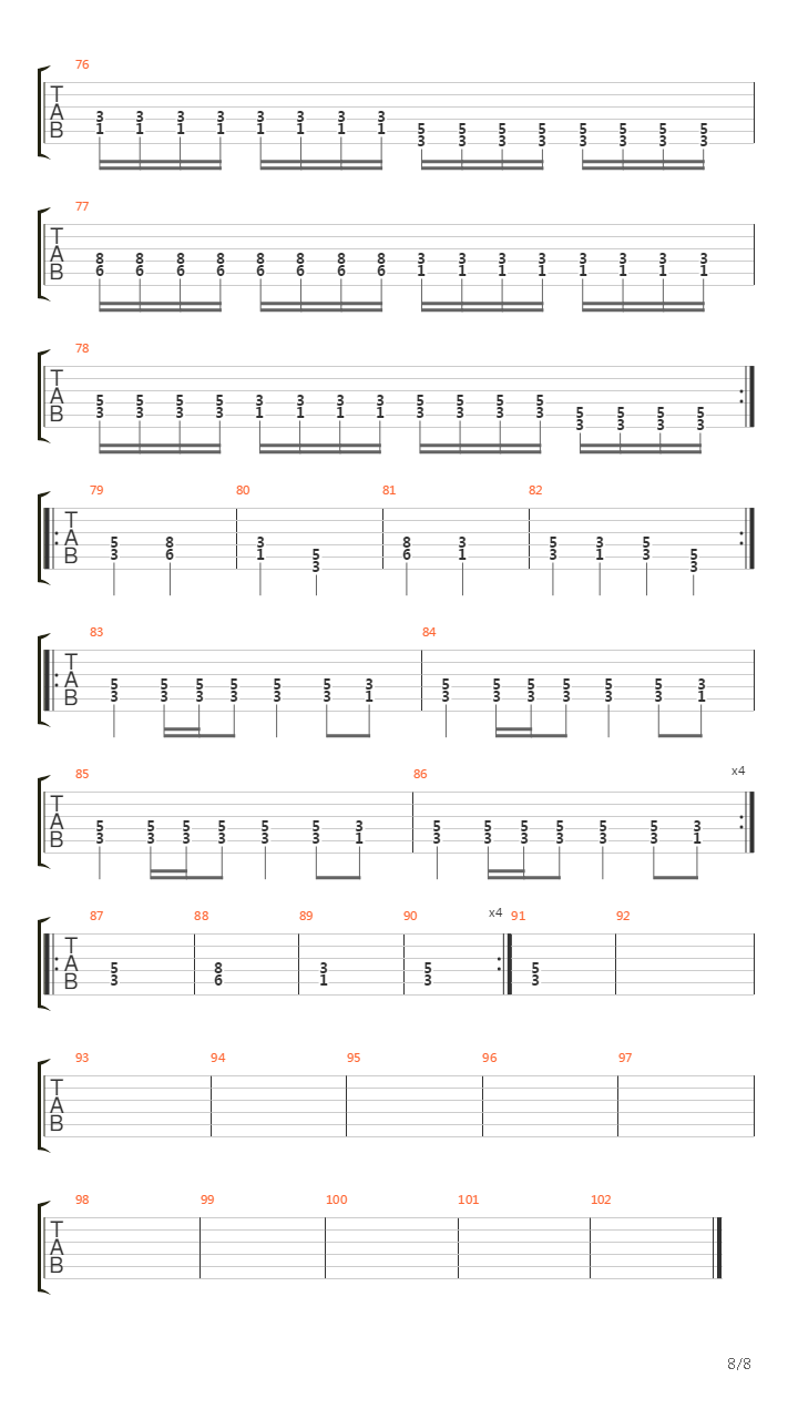 In The Sign Of The Ravens吉他谱
