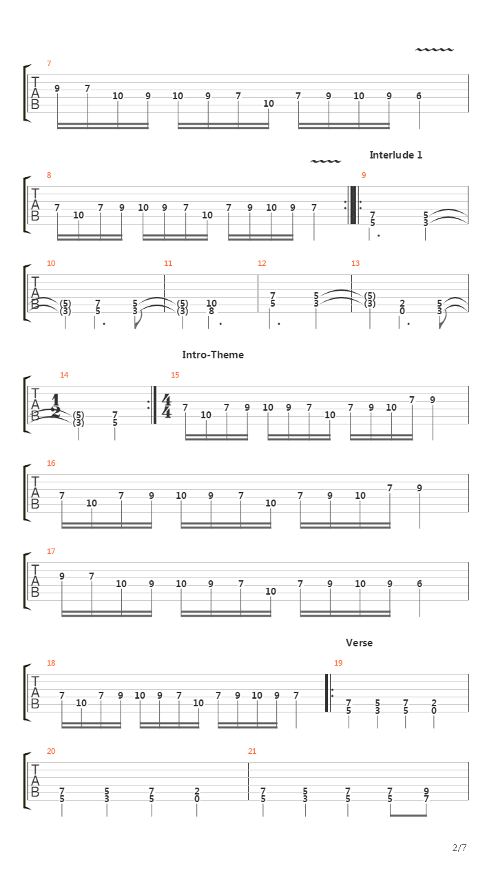 Shadows Of The Past吉他谱