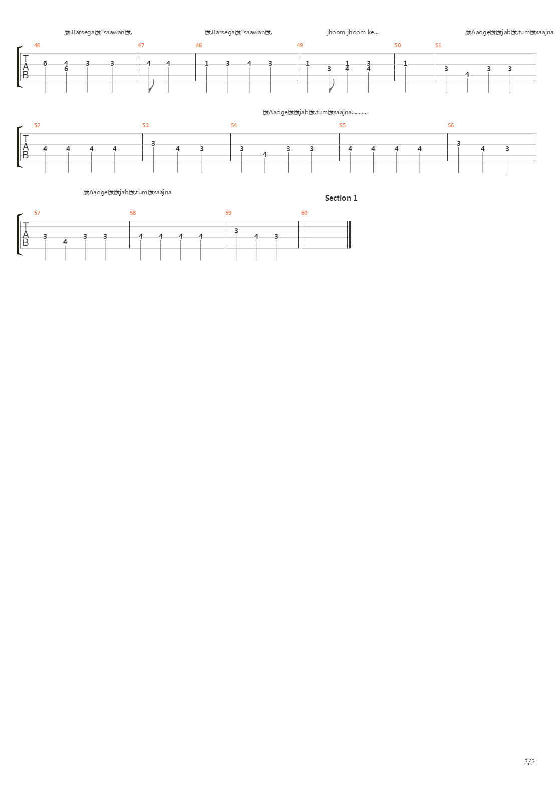 Aaoge Jab Tum Sajana吉他谱