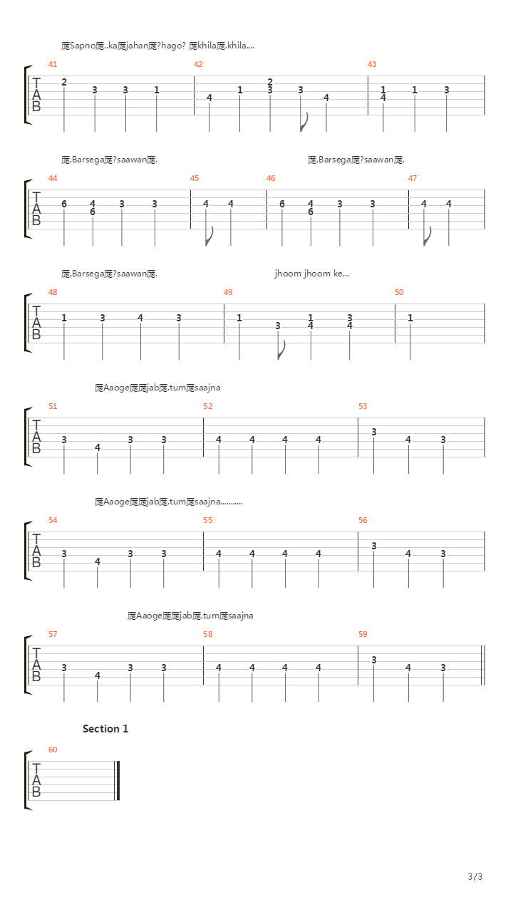 Aaoge Jab Tum Sajana吉他谱
