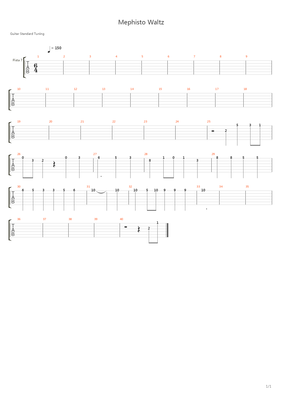 Mephisto Waltz吉他谱