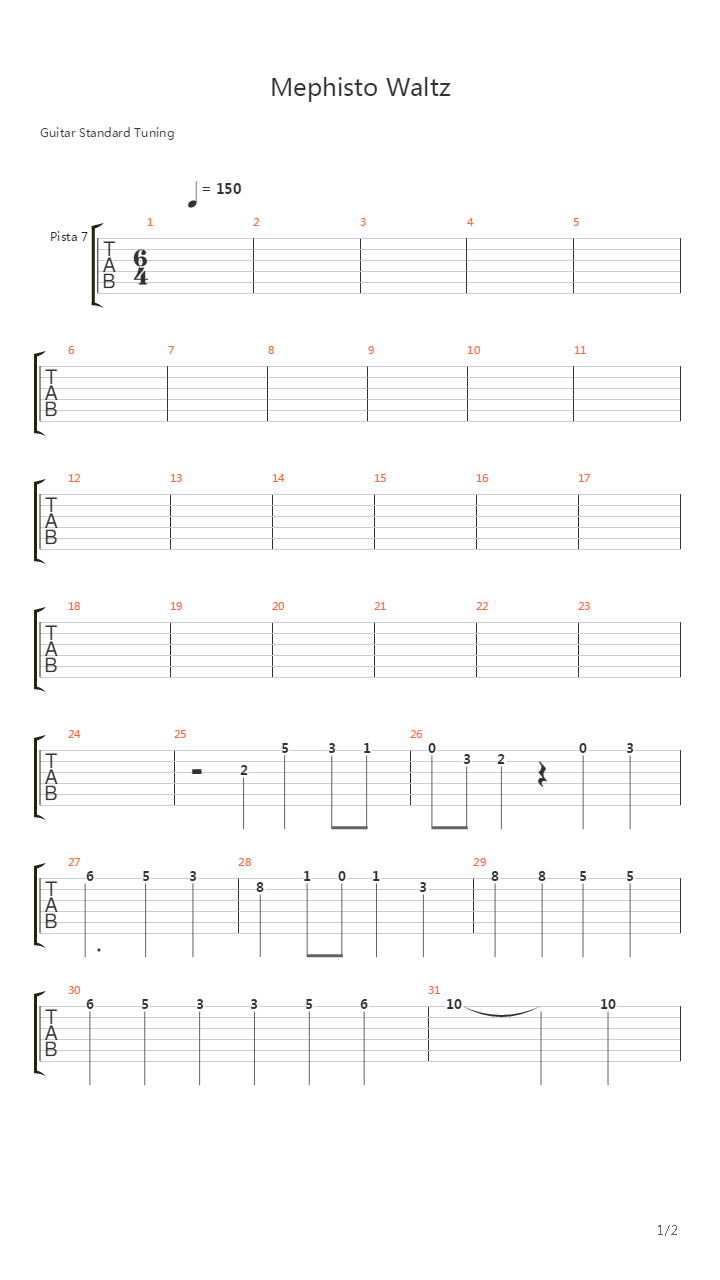 Mephisto Waltz吉他谱