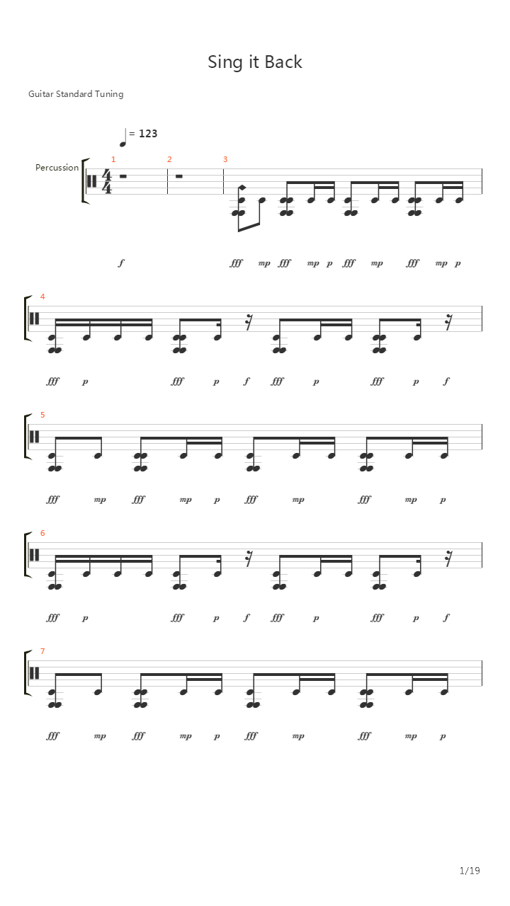 Sing It Back吉他谱
