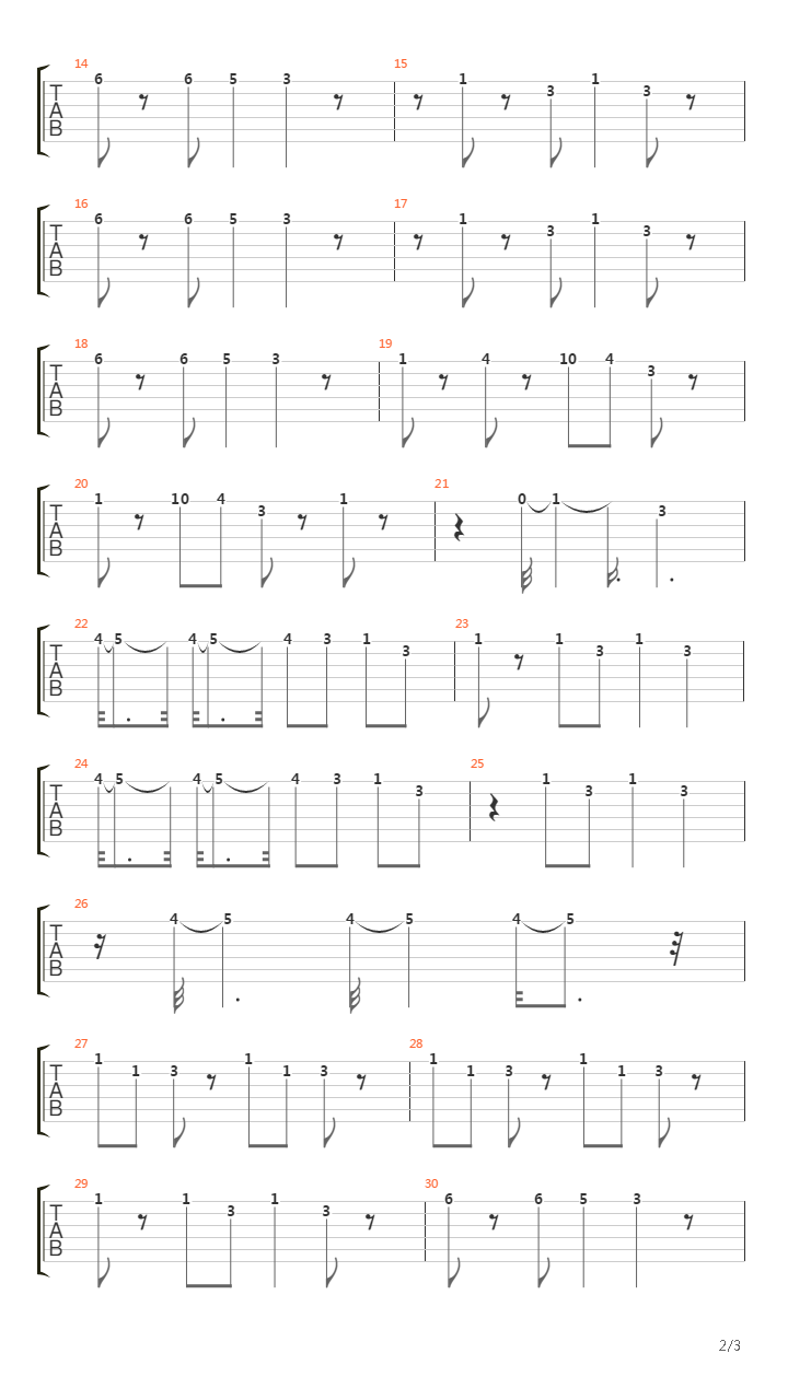Intermission吉他谱