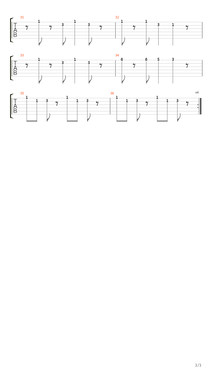 Intermission吉他谱
