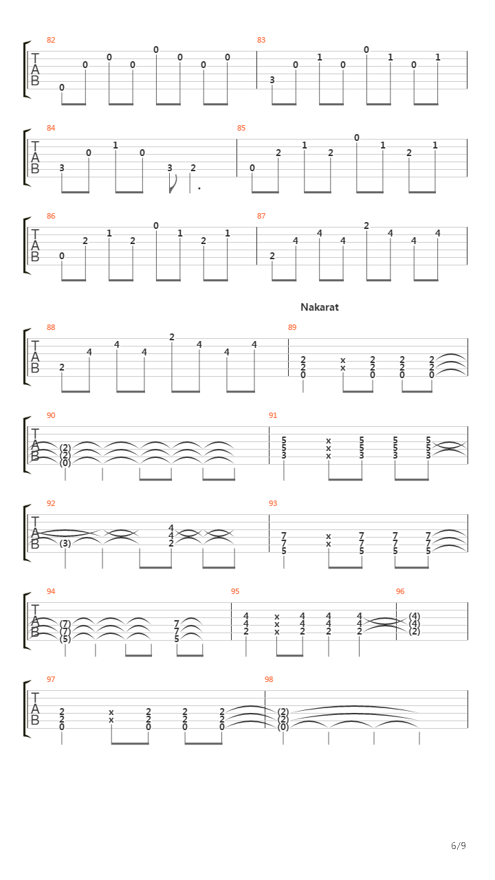 Past吉他谱