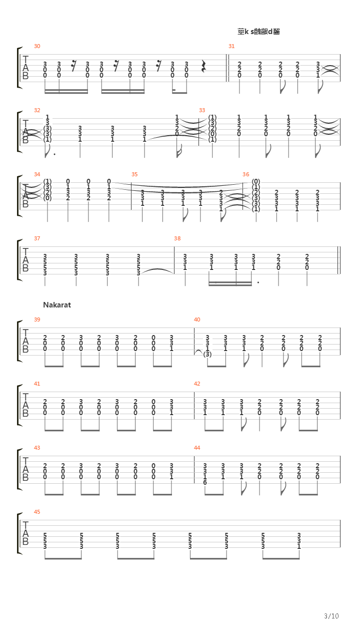 Uyan吉他谱