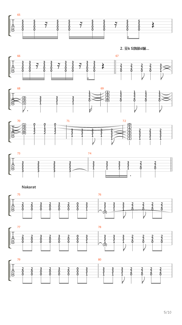 Uyan吉他谱