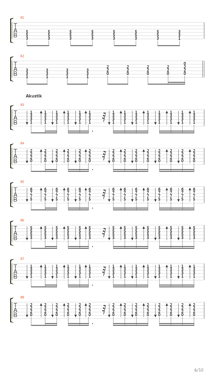 Uyan吉他谱