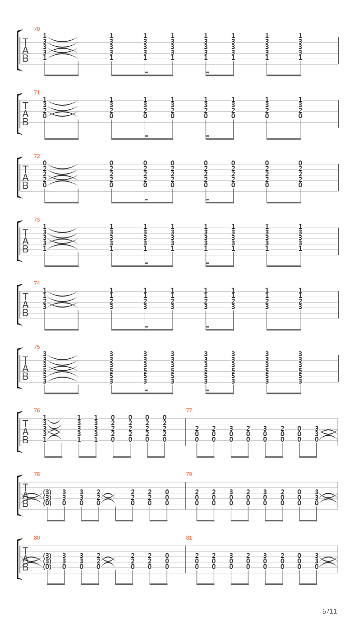 Uyan吉他谱